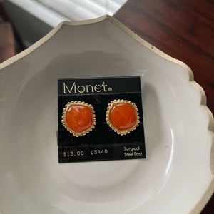 Monet gold earrings